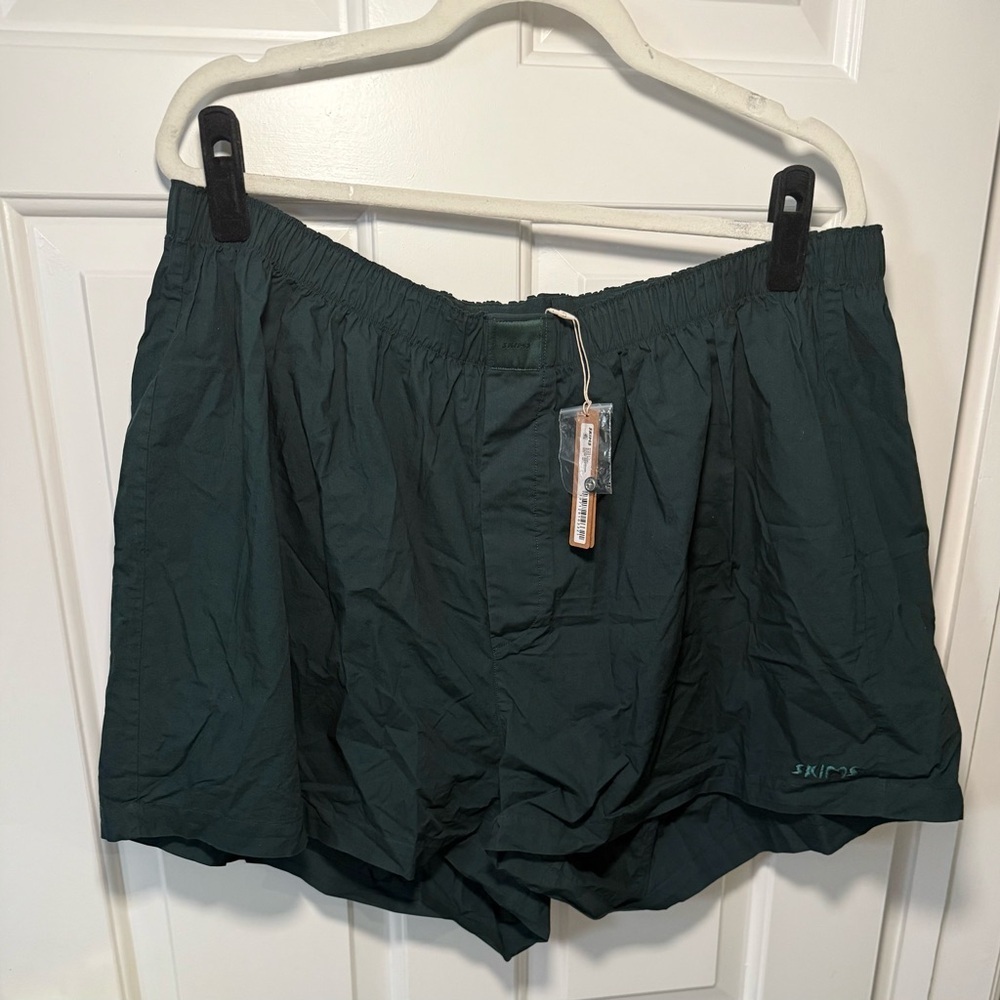 NWT- Skims Cotton pine Green Sleep Short -2x - Picture 2 of 4